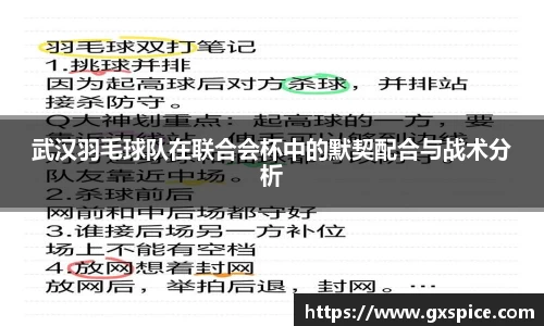 武汉羽毛球队在联合会杯中的默契配合与战术分析